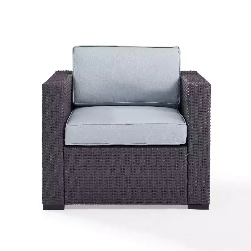 Biscayne Outdoor Wicker Armchair - Mist - Crosley