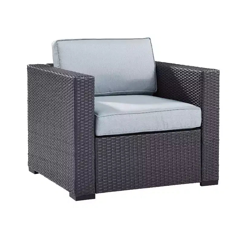 Fauteuil d'extérieur en osier Biscayne - Brume - Crosley