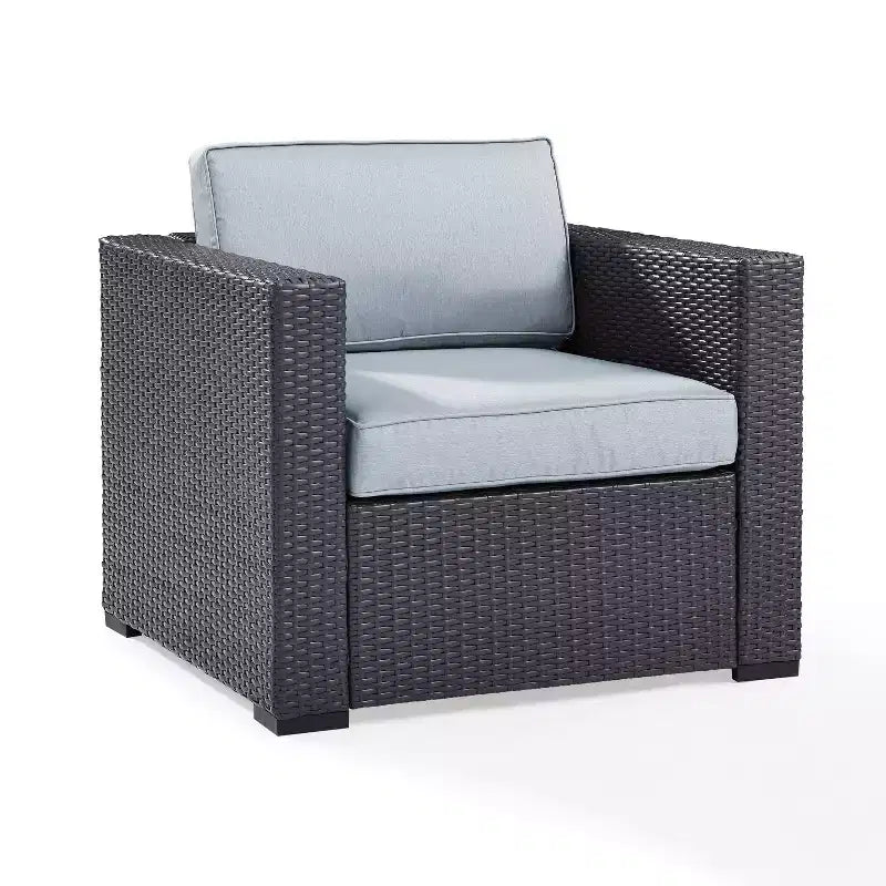 Fauteuil d'extérieur en osier Biscayne - Brume - Crosley