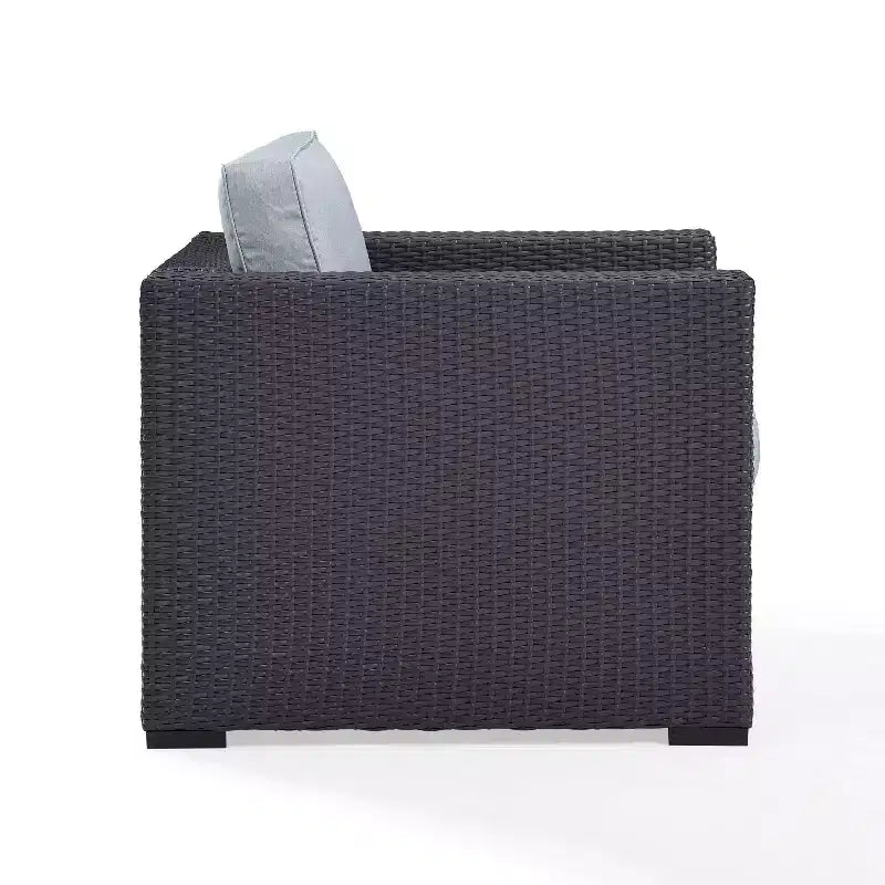 Fauteuil d'extérieur en osier Biscayne - Brume - Crosley