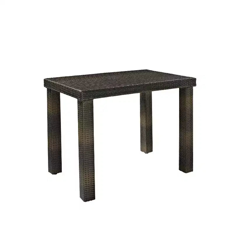 Ensemble de salle à manger Palm Harbor 5 pièces en osier de hauteur comptoir d'extérieur – Marron – Crosley : Cadre en acier, résistant aux UV, sans coussin