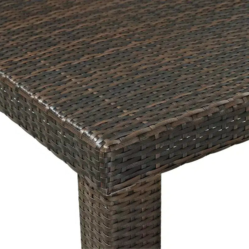 Ensemble de salle à manger Palm Harbor 5 pièces en osier de hauteur comptoir d'extérieur – Marron – Crosley : Cadre en acier, résistant aux UV, sans coussin