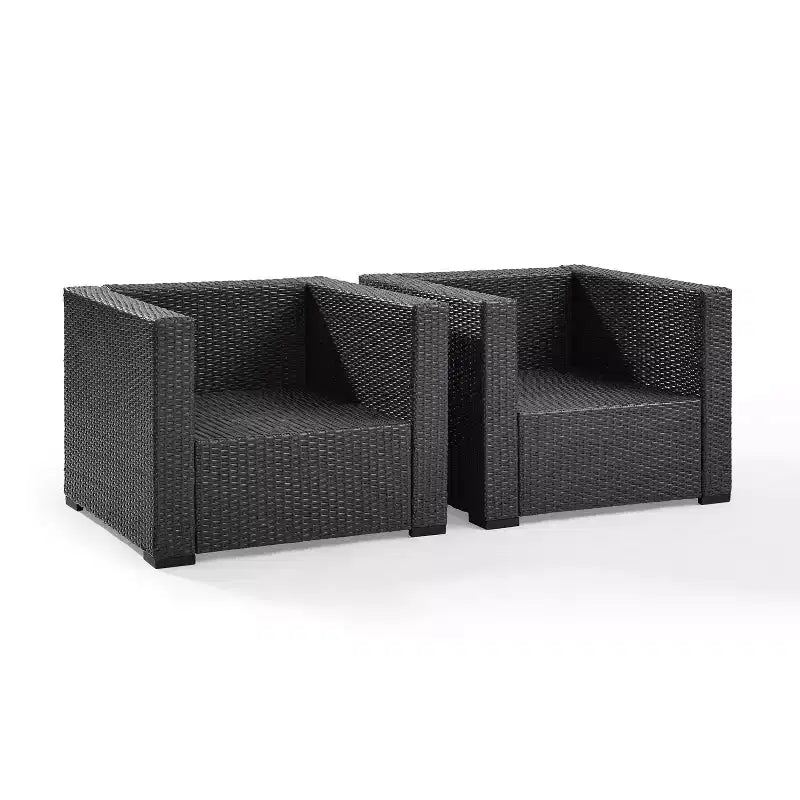 Chaises d'extérieur en osier Biscayne 2 pièces - Mocha - Crosley