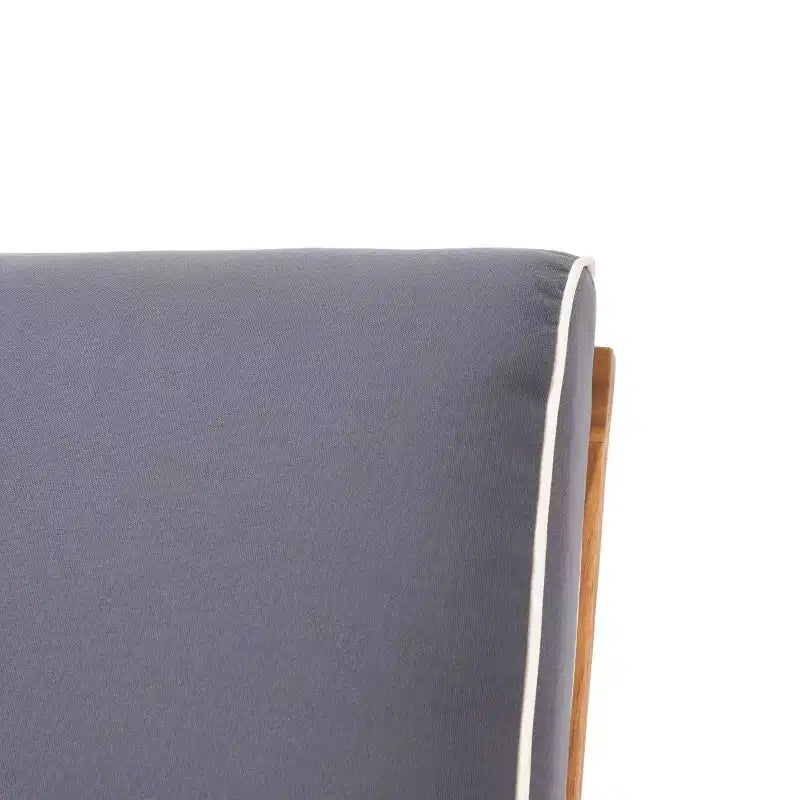 Lot de 2 fauteuils de jardin Paloma en bois d'acacia avec coussins – Teck/Gris foncé – Christopher Knight Home