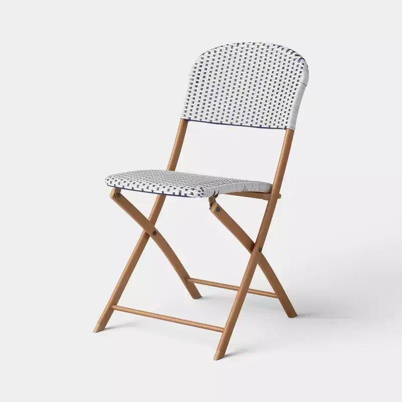 French Cafe Outdoor Folding Patio Accent Armless Chair Beige - Threshold™