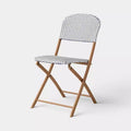 French Cafe Outdoor Folding Patio Accent Armless Chair Beige - Threshold™