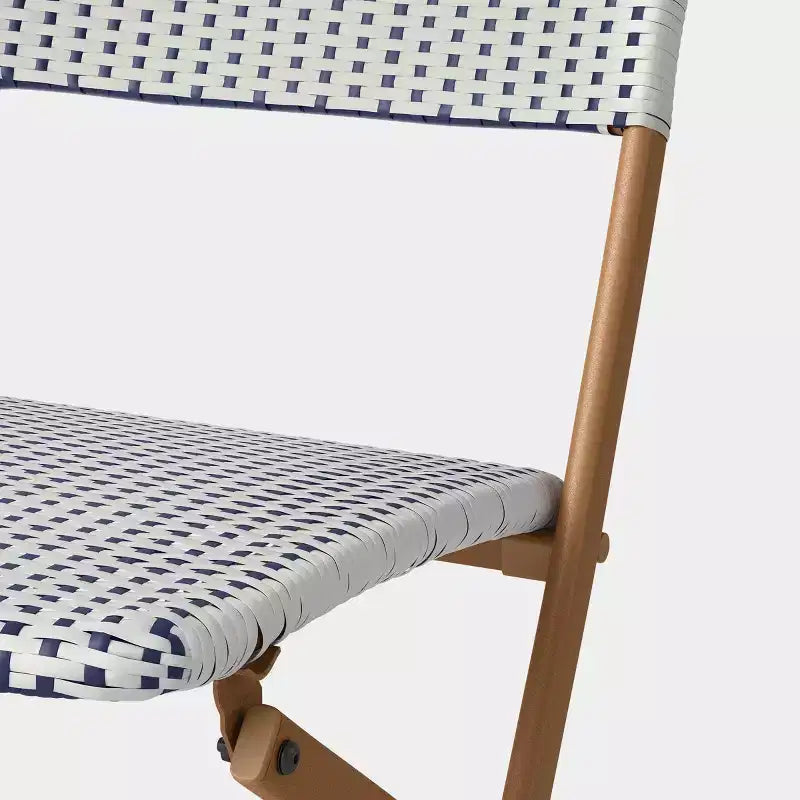 Chaise d'appoint de terrasse pliante sans accoudoirs, style café français, beige - Threshold™