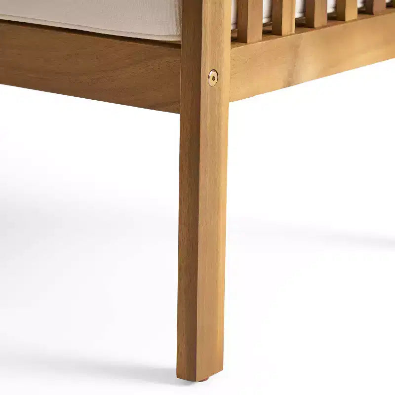 Fauteuils de club en acacia Casa 4 places - Marron/Crème - Christopher Knight Home