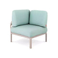 Laurel Outdoor Corner Seat with Cushion - Gray/Seafoam - Lagoon