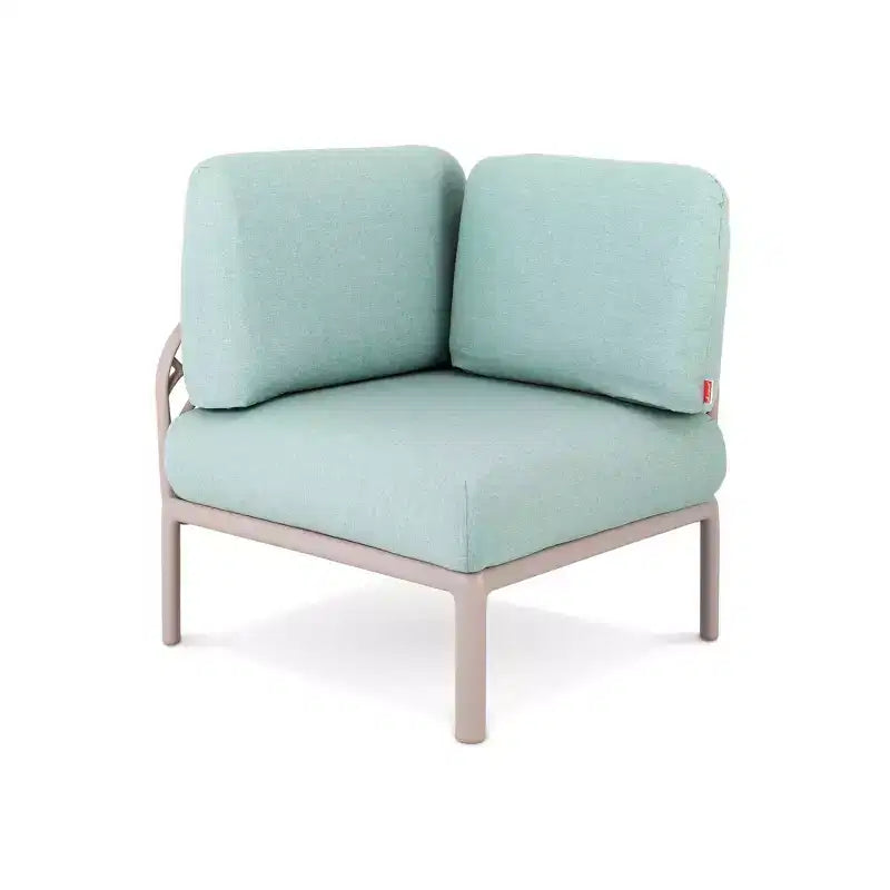 Laurel Outdoor Corner Seat with Cushion - Gray/Seafoam - Lagoon