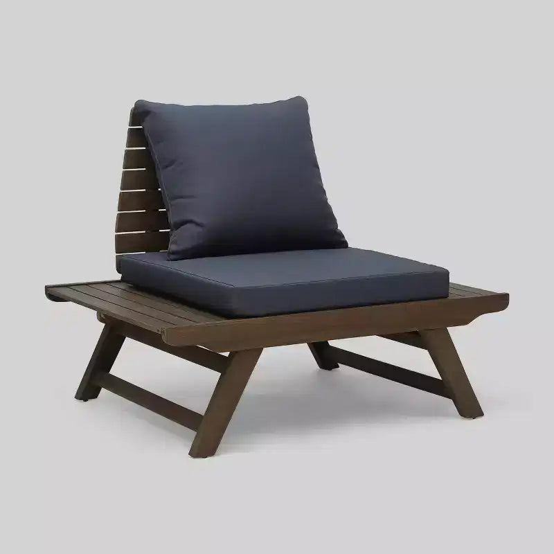 Lot de 2 chaises de club en bois d'acacia Sedona Gris/Gris foncé - Christopher Knight Home : Chaises d'appoint de patio résistantes aux intempéries