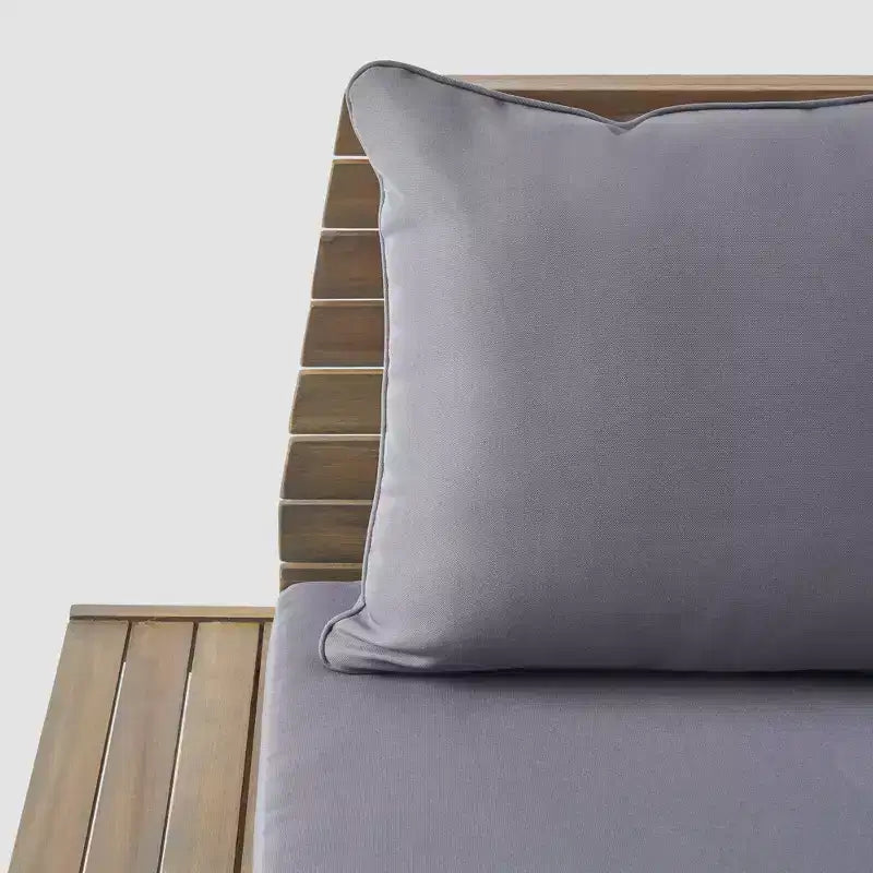 Lot de 2 chaises de club en bois d'acacia Sedona Gris/Gris foncé - Christopher Knight Home : Chaises d'appoint de patio résistantes aux intempéries