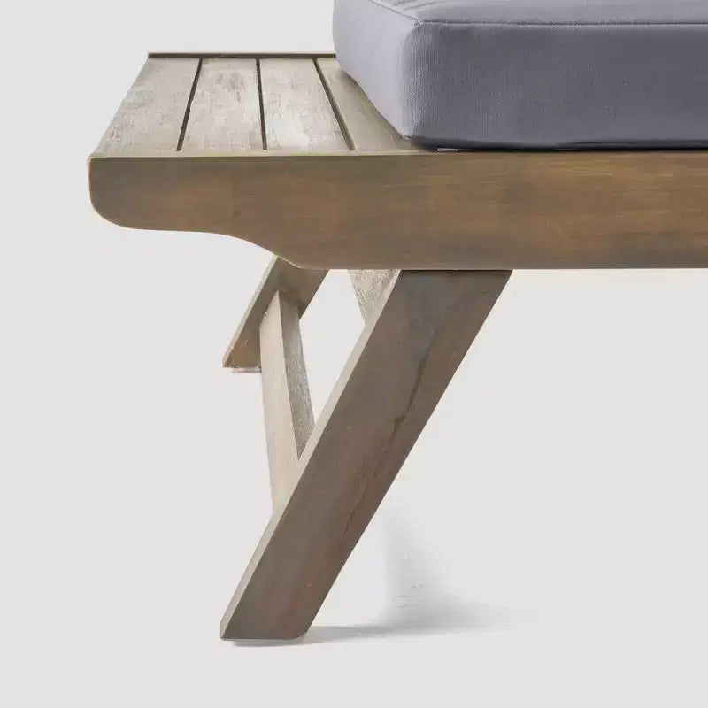 Lot de 2 chaises de club en bois d'acacia Sedona Gris/Gris foncé - Christopher Knight Home : Chaises d'appoint de patio résistantes aux intempéries