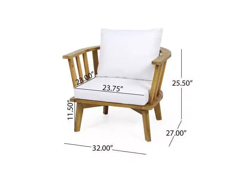Fauteuil de jardin Solano en bois d'acacia : Mobilier de patio résistant aux intempéries - Christopher Knight Home