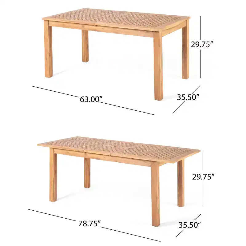 Ensemble de salle à manger extensible Nadia 7 pièces en bois et osier - Naturel/Marron/Beige - Christopher Knight Home : Comprend 6 chaises, coussins amovibles