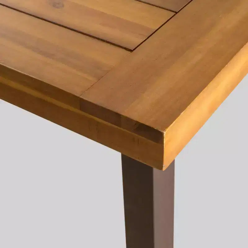 Ensemble de salle à manger 7 pièces en bois d'acacia Della-Hermosa – Teck – Christopher Knight Home : résistant aux intempéries avec coussins en polyester