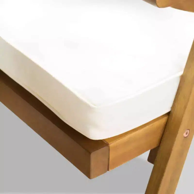 Ensemble de salle à manger 7 pièces en bois d'acacia Della-Hermosa – Teck – Christopher Knight Home : résistant aux intempéries avec coussins en polyester