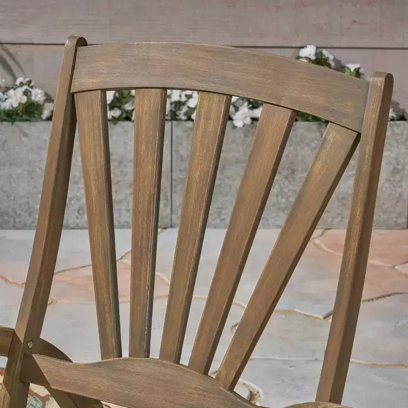 Chaises à bascule inclinables Sunview 2 places en bois d'acacia : Sièges de terrasse, résistantes aux intempéries - Christopher Knight Home