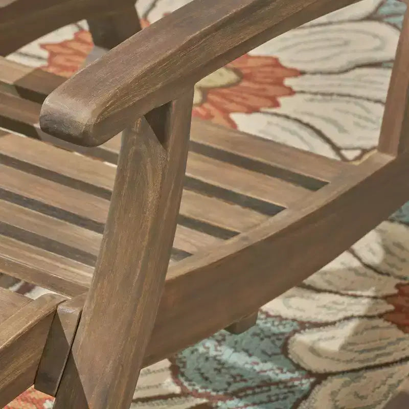 Chaises à bascule inclinables Sunview 2 places en bois d'acacia : Sièges de terrasse, résistantes aux intempéries - Christopher Knight Home