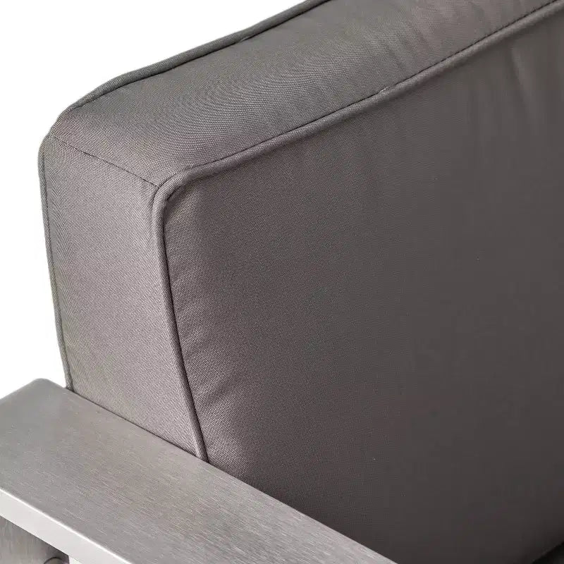 Fauteuil de jardin Cape Coral, lot de 2, en aluminium - Gris - Christopher Knight Home : Résistant aux intempéries, design moderne