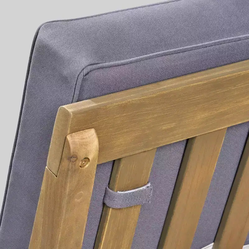 2 chaises de jardin en bois d'acacia - Gris - Christopher Knight Home : Résistant aux intempéries, coussins en polyester
