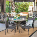 Avoca 5pc Acacia Wood and Wicker Dining Set: Christopher Knight Home Weather-Resistant Patio Set