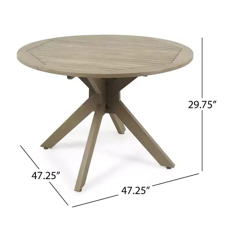 Ensemble de salle à manger 5 pièces en bois d'acacia et osier Avoca : Ensemble de patio résistant aux intempéries Christopher Knight Home