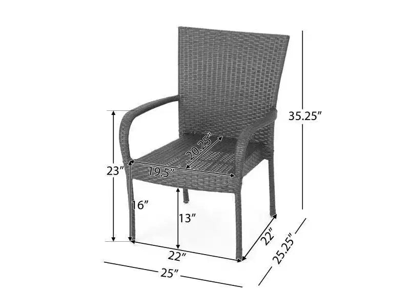 Ensemble de salle à manger 5 pièces en bois d'acacia et osier Avoca : Ensemble de patio résistant aux intempéries Christopher Knight Home
