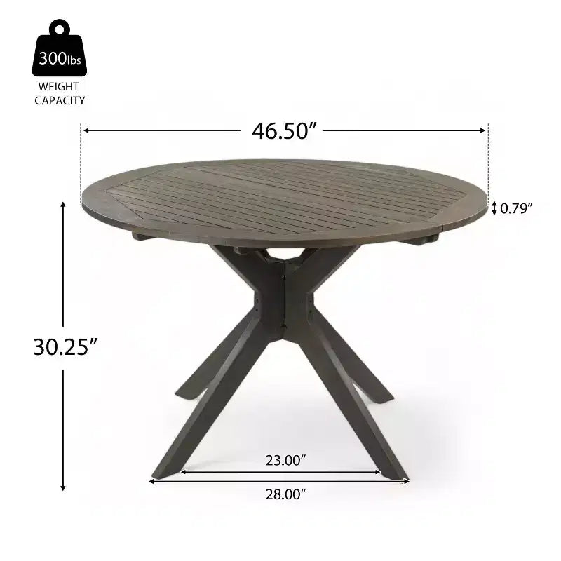 Ensemble de salle à manger 5 pièces en bois d'acacia et osier Avoca : Ensemble de patio résistant aux intempéries Christopher Knight Home