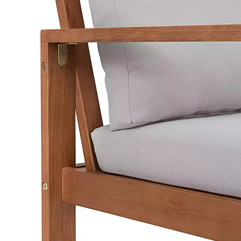 Ensemble de salle à manger d'extérieur 5 pièces en bois d'eucalyptus Weston - Naturel - Alaterre Furniture : Résistant aux intempéries, 4 places