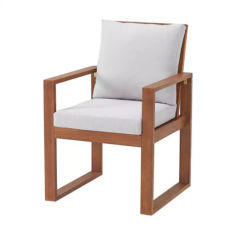 Ensemble de salle à manger d'extérieur 5 pièces en bois d'eucalyptus Weston - Naturel - Alaterre Furniture : Résistant aux intempéries, 4 places