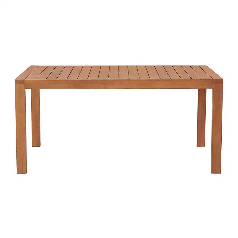 Ensemble de salle à manger d'extérieur 5 pièces en bois d'eucalyptus Weston - Naturel - Alaterre Furniture : Résistant aux intempéries, 4 places