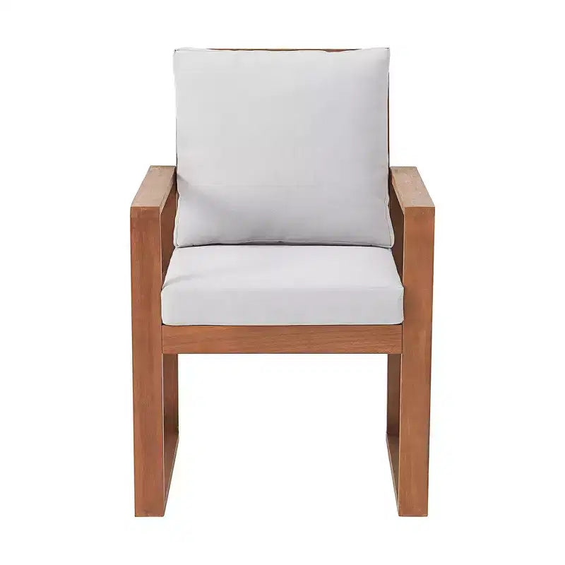 Ensemble de salle à manger d'extérieur 5 pièces en bois d'eucalyptus Weston - Naturel - Alaterre Furniture : Résistant aux intempéries, 4 places