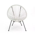 Christopher Knight Home Anson Outdoor Acapulco Woven Patio Accent Chair White/Black