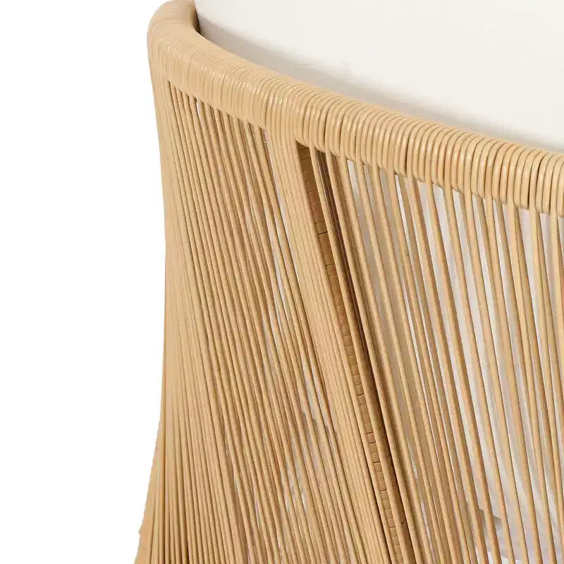 Chaise de club d'extérieur Christopher Knight Home Jabe en bois d'acacia et osier avec coussins