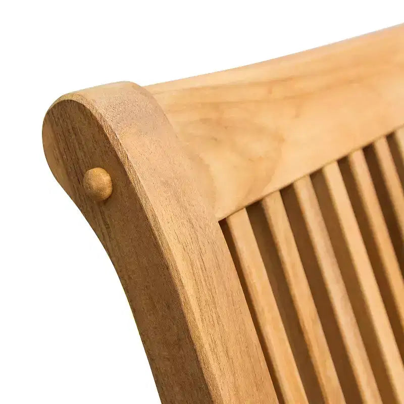 Fauteuil à bascule d'extérieur en teck Sonoma Lane Rockport - Résistant aux intempéries, capacité de 113 kg
