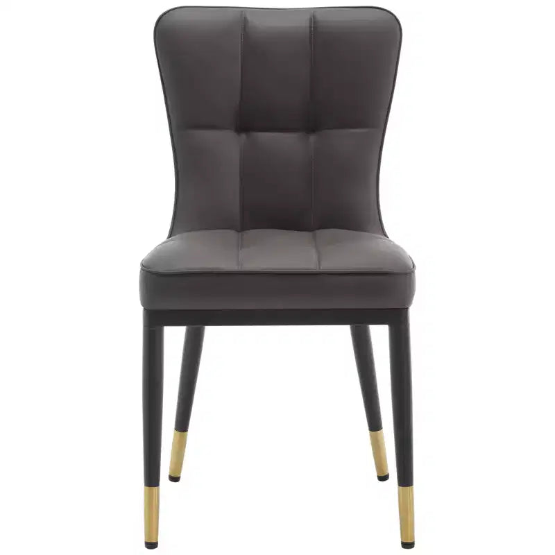 Bekrvio Lot de 6 chaises de salle à manger, modernes, rembourrées, en similicuir, avec haut dossier, pieds en métal, chaises de cuisine sans accoudoirs pour salon et salle à manger