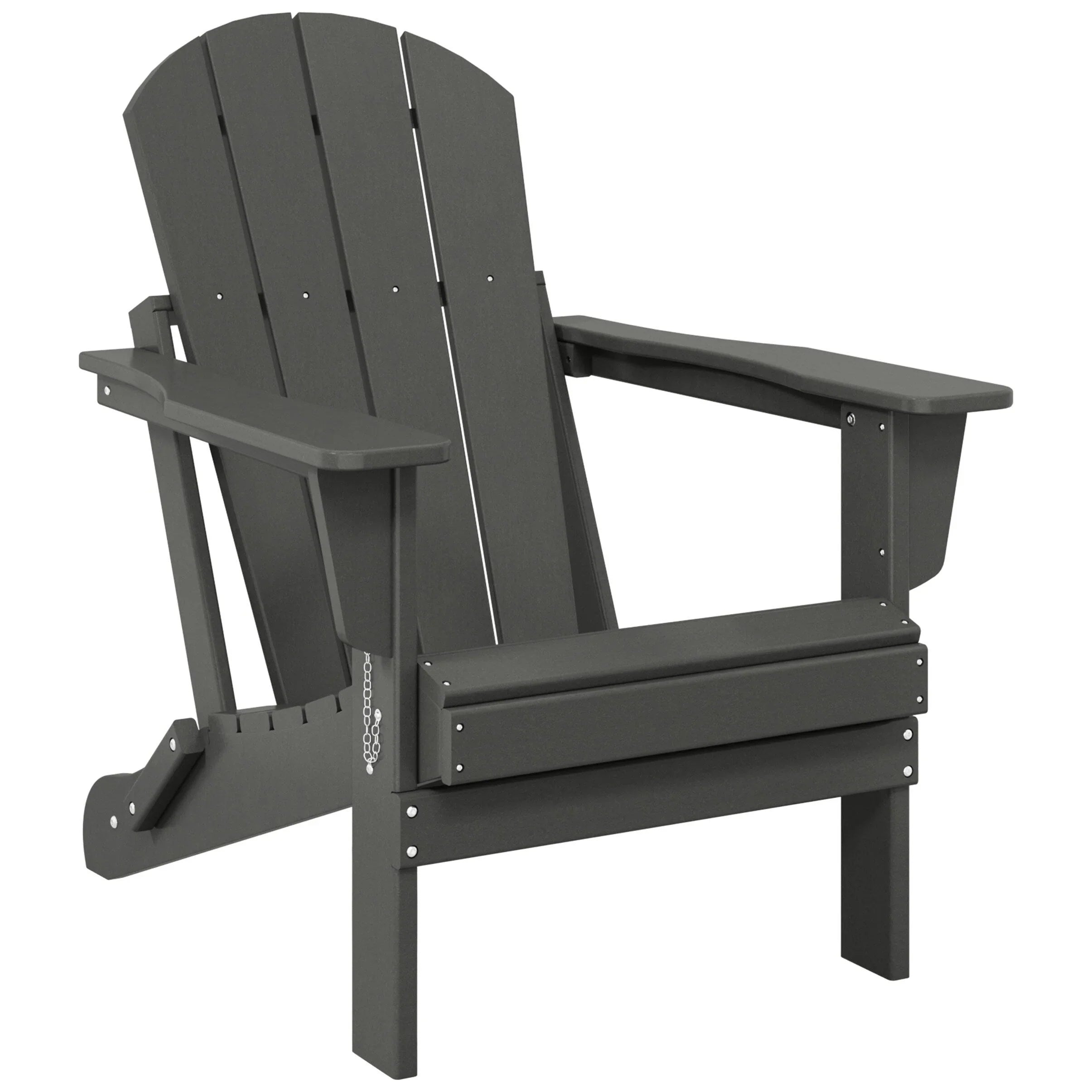 Chaise Adirondack pliante d'extérieur tout temps Polytrends Laguna résistante à la décoloration pour patio