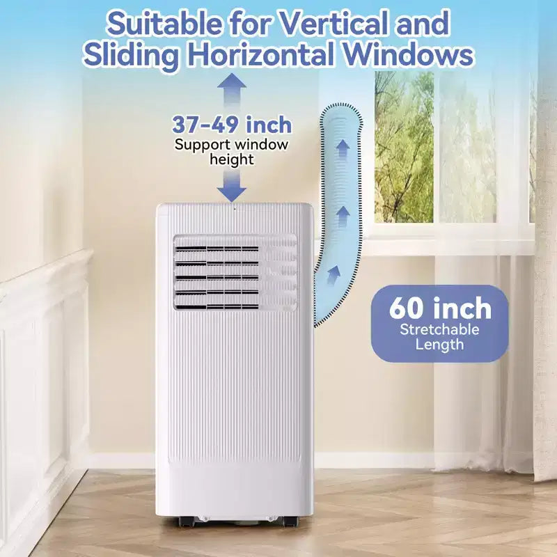 Climatiseur Portable, Flarhetoric 10000 BTU Climatisation/Ventilation/Déshumidification 3 EN 1, Unité AC Portable pour Pièce de 52 m², Unités pour Pièces à Faible Bruit