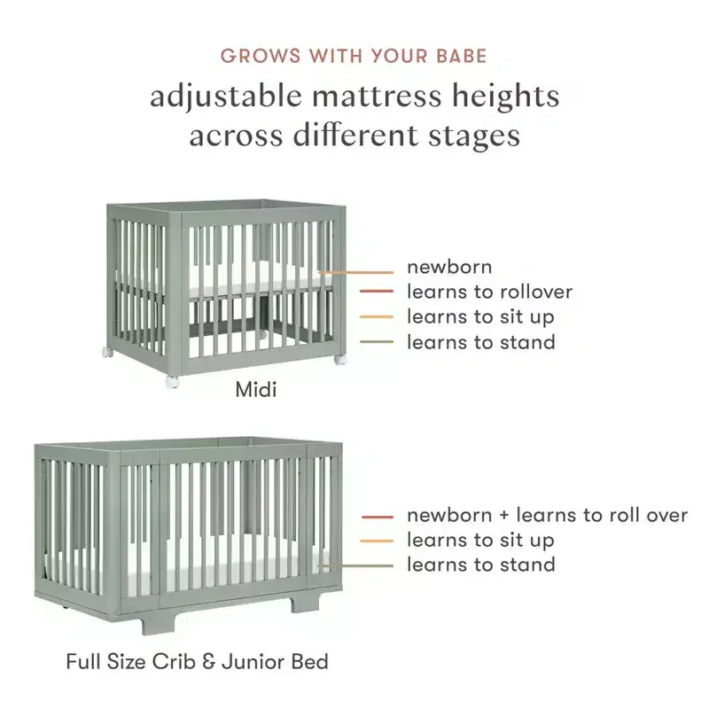 Lit de bébé convertible 8-en-1 Yuzu de Babyletto avec kits de conversion toutes étapes