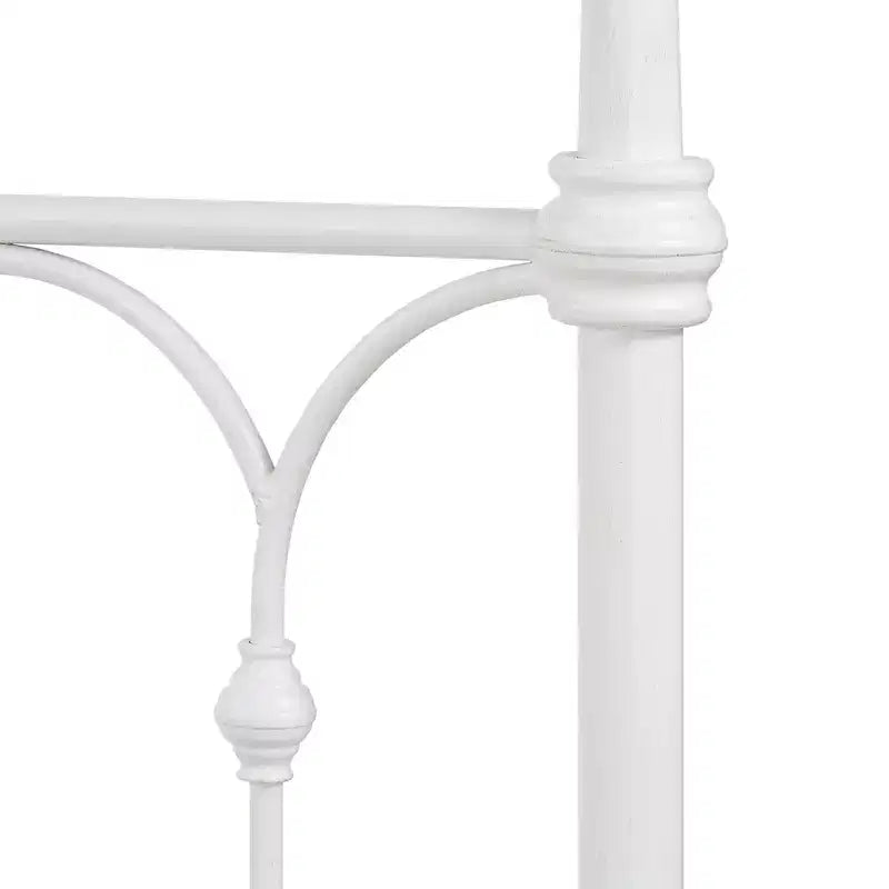 Lit Queen en métal noué Caledonia - Blanc antique - iNSPIRE Q