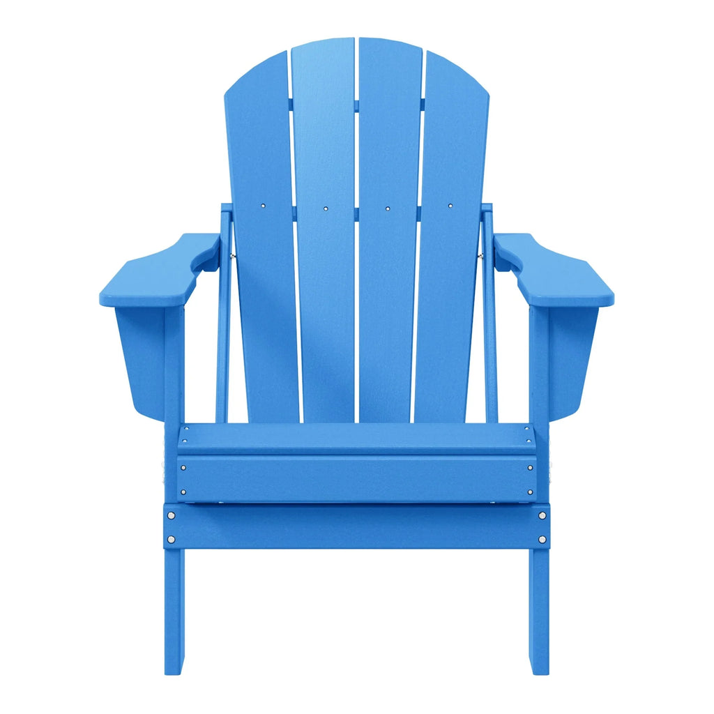 Chaise Adirondack pliante d'extérieur tout temps Polytrends Laguna résistante à la décoloration pour patio