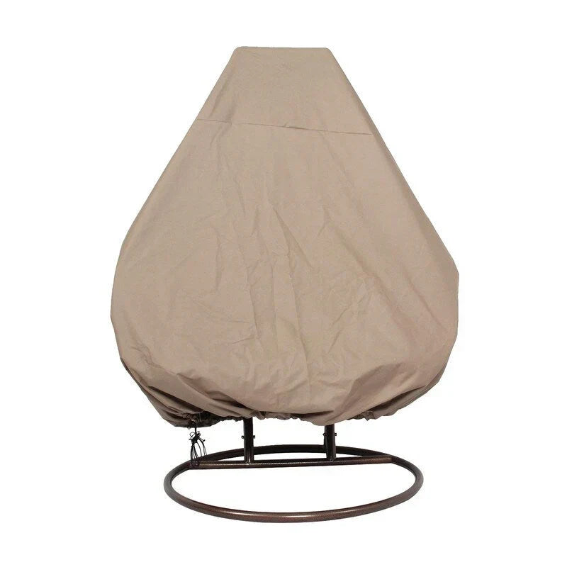 LeisureMod Fauteuil suspendu œuf 2 places avec support - Balançoire / hamac de patio en rotin osier pour extérieur/intérieur avec coussins