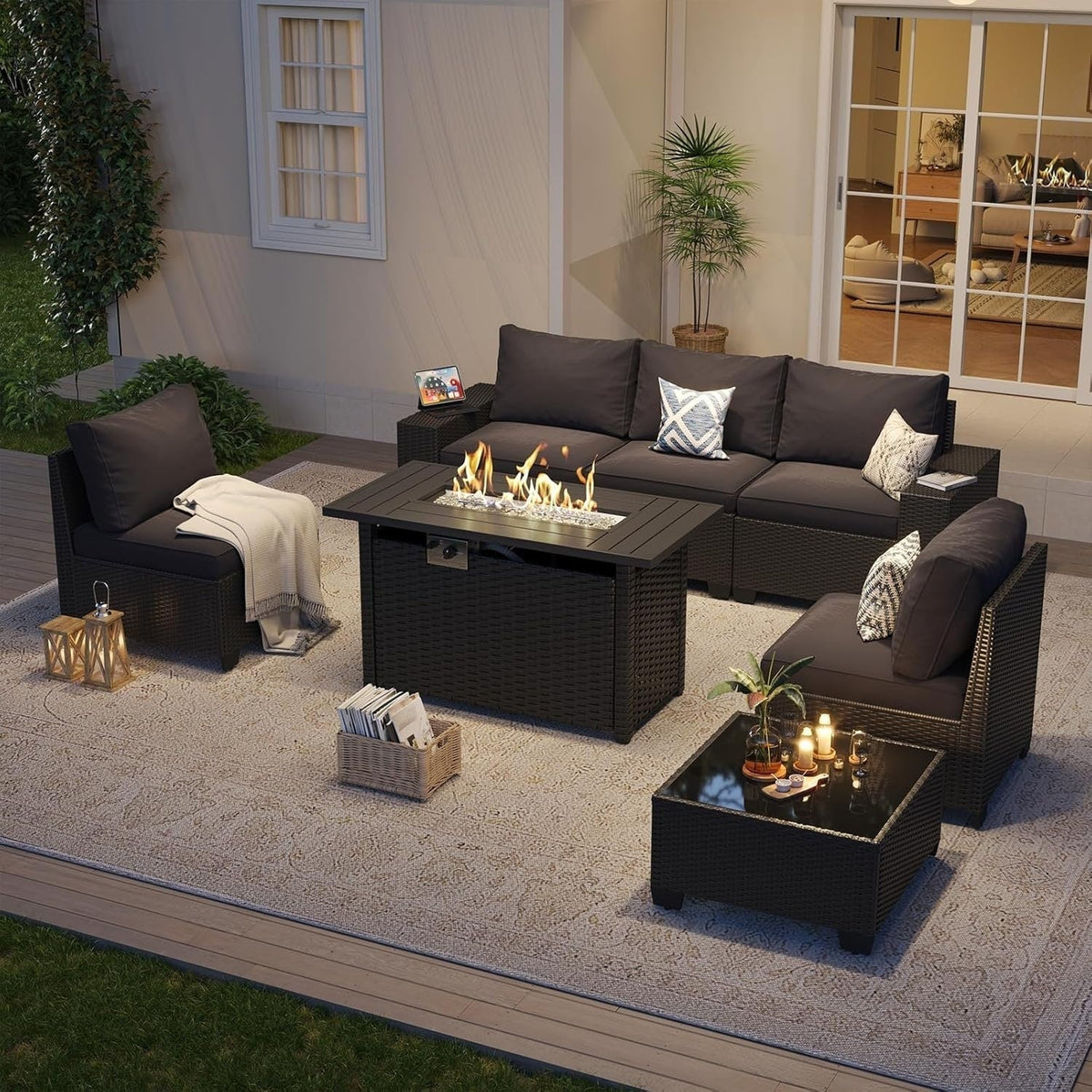 Salons de jardin avec coussins de 10 cm d'épaisseur