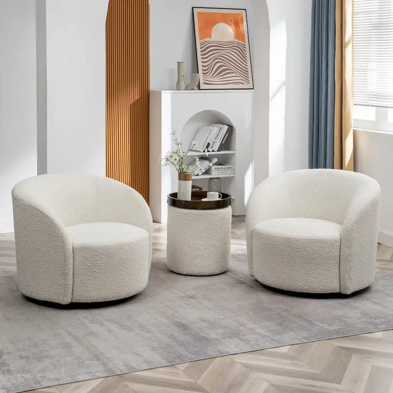Fauteuil pivotant rembourré KINWELL de 86 cm de large (lot de 2)