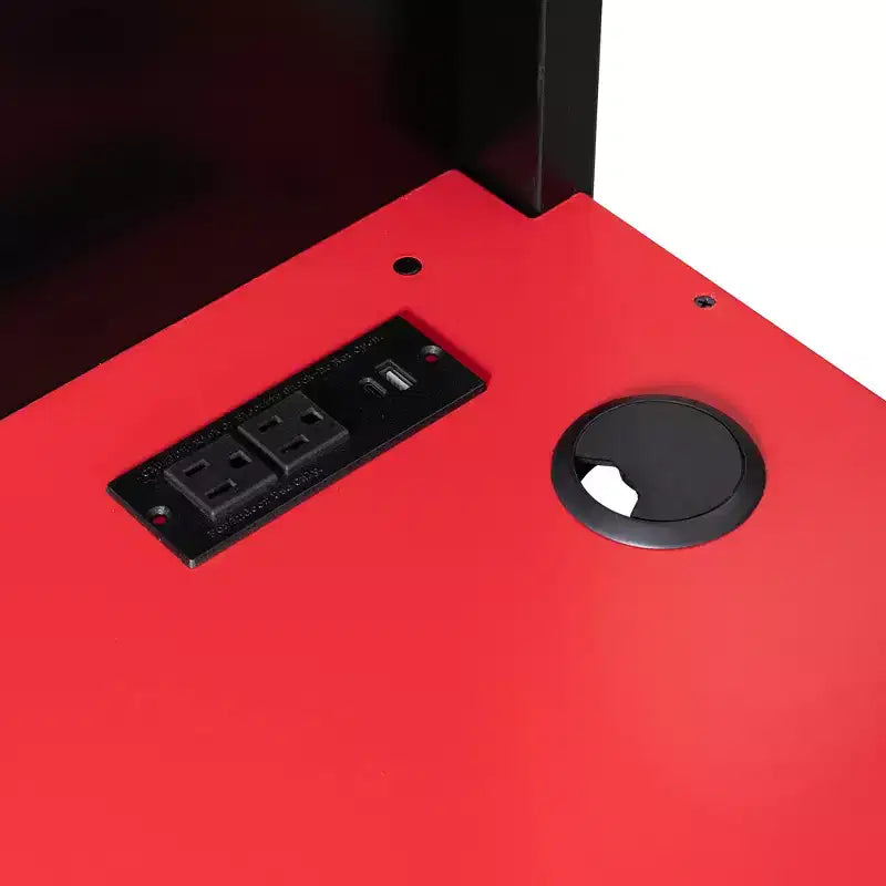 Lit mezzanine gaming complet Luxystar avec bureau, étagères de rangement et lumières