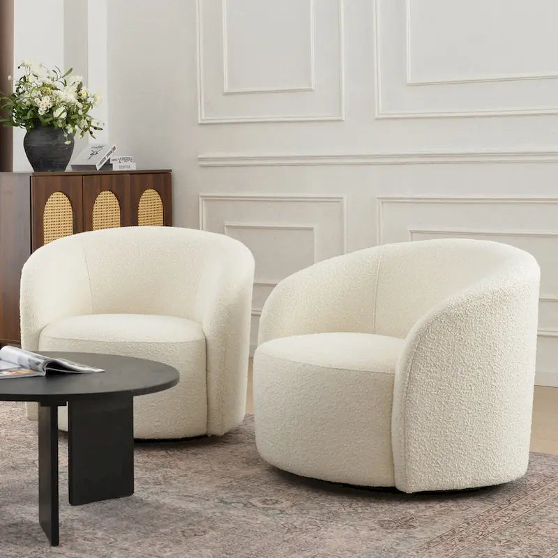 Fauteuil pivotant rembourré KINWELL de 86 cm de large (lot de 2)