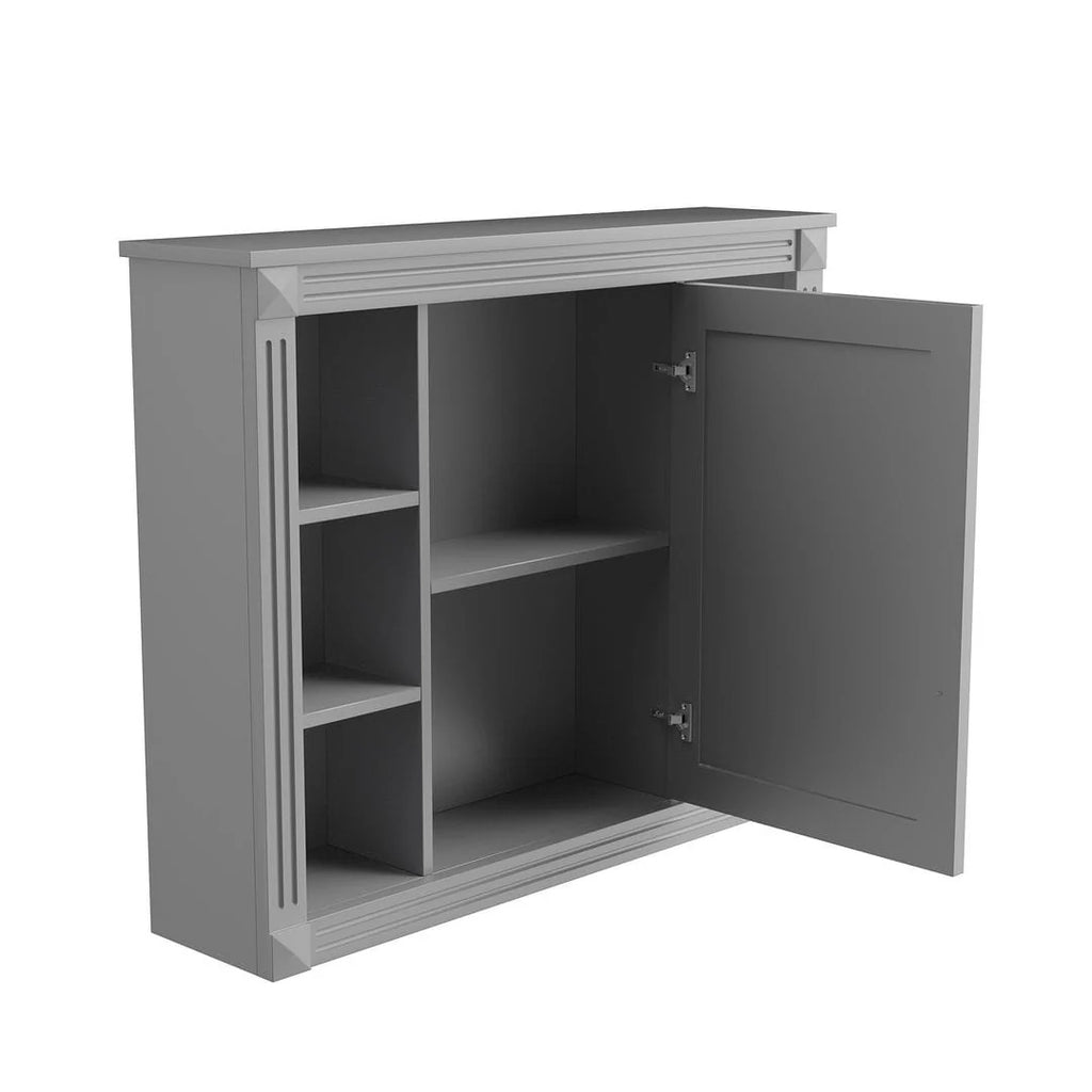 Meuble-lavabo de salle de bain moderne de 91 cm avec lavabo et armoire de toilette, 2 portes et 2 tiroirs