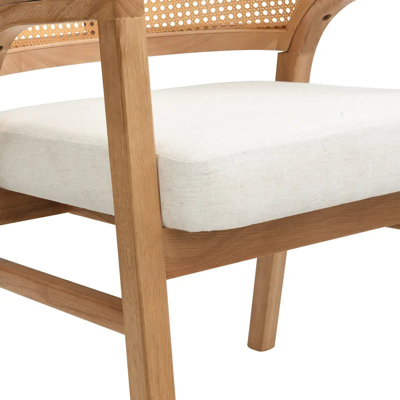Christopher Knight Home - Chaise de salle à manger capitonnée en cannage (Lot de 2)