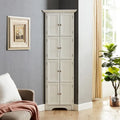 Meuble d'angle de rangement haut avec 8 portes et 4 étagères